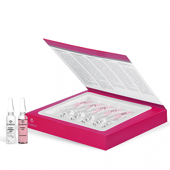 CLARENA Маска для експрес-моделювання обличчя Caviar Ruby Lift, 20*3 мл