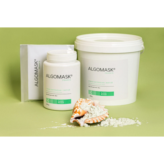 ALGOMASK Стимулююча альгінатна маска для обличчя з М'ятою  / Peel off mask with Mint, 200 гр.